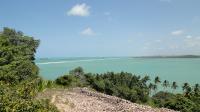 Vista panorâmica da entrada da Baia de Suape a partir do Mirante da Pedreira do Granito do Cabo. Foto: Rogério Valença Ferreira.