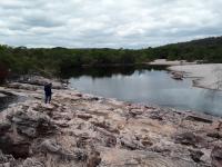 Cachoeira do Roncador que desagua no Pantanal Marimbus. Foto: Violeta de Souza Martins, 2021.