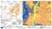 Localização do geossítio Bacia Sedimentar de Curitiba. Fonte: Vieira (2018).