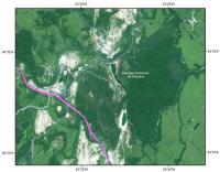 As Caieiras é um conjunto de pedreiras de calcário localizadas próximo a Caçapava do Sul em uma área de 16 km2. Figura Marina Perin e Carlos Peixoto, 2017.