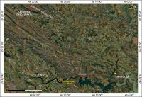 Figura 1 – Mapa de localização dos Canyons de Furnas (imagem do BaseMap ArcGis).