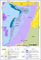 Figura 2 - Mapa tectônico simplificado de região de Vazante-Lagamar, com a localização do geossítio Sumidouro do Córrego do Carrapato (SIGEP 74) (CPRM, 2014). Figura anexada pelo responsável do cadastro.