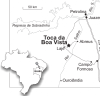 Mapa de localização da Toca da Boa Vista. Fonte: SIGEP,19, 2012