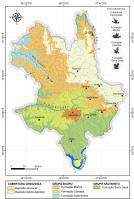 Fig. 6 - Mapa geológico simplificado do município de Uberaba, integrado e modificado a partir das cartas na escala 1:100.000 do projeto “Triângulo Mineiro” (Uberaba-Igarapava, Veríssimo-Miguelópolis, Nova Ponte, Miraporanga).