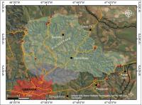 Fig. 8 - Imagem de satélite com as áreas da APA´s (Estadual e Municipal) do Rio Uberaba e localização dos geossítios que ocorrem na região.