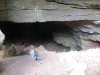 Panorama da Gruta Cristal na entrada da cavidade. Foto: Violeta de Souza Martins, 2019.