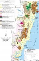 Mapa Geológico do Geoparque Litoral Sul de Pernambuco. Fonte: Modificado de Gomes, 2001; Nascimento, 2003 e Almeida
et al.,2005.
