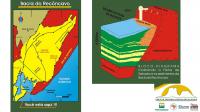 Mapa e Perfil demonstrativo da Falha de Salvador - Projeto Caminhos Geológicos da Bahia.