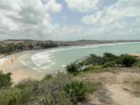 Vista panorâmica da Praia de Gaibu a partir do Geossítio Mirante da Praia de Gaibu, no Promontório do Granito do Cabo. Foto: Rogério Valença Ferreira.