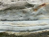 Fluidização nas camadas de arenitos siltico. Ponta de Itamoabo - Ilha de Maré.